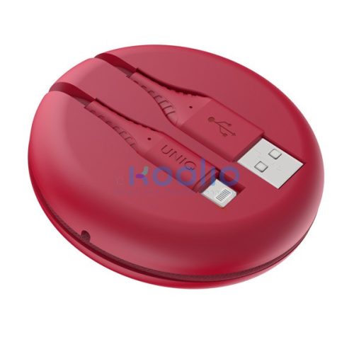 Uniq Halo USB / Lightning MFi töltő- és adatkábel, 1.2m, piros