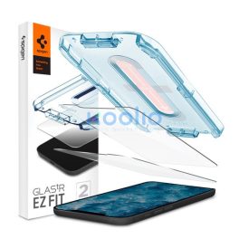   Spigen Glas.tR SLIM EZ Fit Apple iPhone 12 / 12 Pro tempered kijelzővédő fólia felhelyező kerettel (2db)