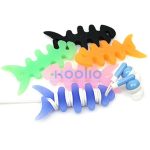 Univerzális fülhallgató tartó, 3D hal minta, rózsaszín