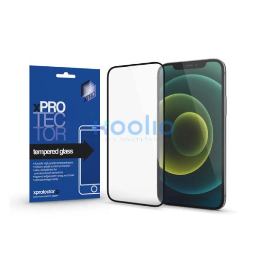 Apple iPhone 12 Pro Max Xprotector Tempered Glass Full Size 3D kijelzővédő üvegfólia, fekete