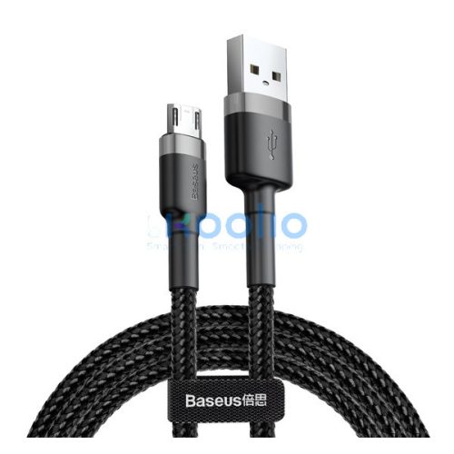 Baseus Cafule USB / microUSB adatkábel, 2m, szürke/fekete