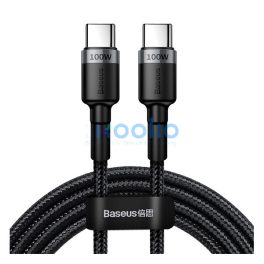   Baseus Cafule USB-C / USB-C töltő- és adatkábel, PD2.0, 2m, szürke/fekete