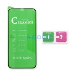 Apple iPhone 12 Pro Max Full Glue Ceramic hajlított tempered glass kijelzővédő üvegfólia, fekete