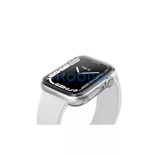 Uniq Glase Dual Pack Apple Watch S8/S7 41mm szilikon tok, átlátszó/fekete