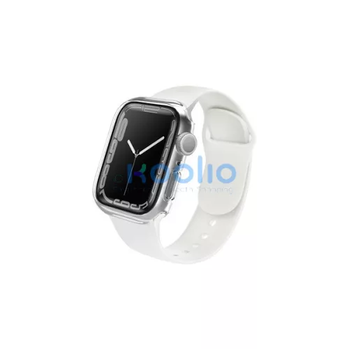 Uniq Legion Apple Watch S8/S7 45mm tok, tempered kijelző fóliával, átlátszó