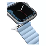 Uniq Revix mágneses szilikon szíj Apple Watch 42/44/45/49mm, fehér/kék