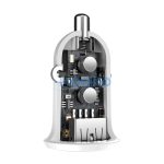 Baseus Grain Pro autós szivargyújtó gyorstöltő adapter 2xUSB, 24W, fehér