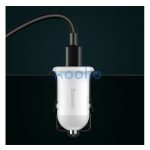 Baseus Grain Pro autós szivargyújtó gyorstöltő adapter 2xUSB, 24W, fehér