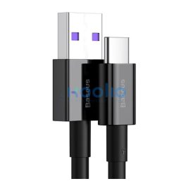   Baseus Superior USB-C gyorstöltő töltő- és adatkábel, 1m, fekete