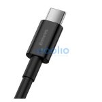Baseus Superior USB-C gyorstöltő töltő- és adatkábel, 1m, fekete