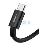 Baseus Superior USB-C gyorstöltő töltő- és adatkábel, 1m, fekete