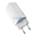 Baseus GaN2 Lite hálózati töltő adapter 65W USB-C + USB-A, fehér