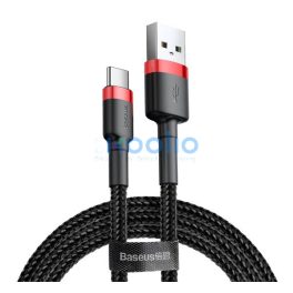   Baseus Cafule USB / USB-C gyorstöltő töltő- és adatkábel, 1m, piros-fekete