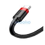 Baseus Cafule USB / USB-C gyorstöltő töltő- és adatkábel, 1m, piros-fekete