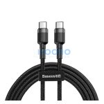 Baseus Cafule USB-C gyorstöltő töltő- és adatkábel, 2m, szürke-fekete