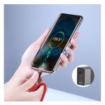 Baseus Cafule USB-C gyorstöltő töltő- és adatkábel, 2m, szürke-fekete