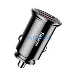  Baseus Circular autós szivargyújtó gyorstöltő, 2xUSB, 30W, fekete