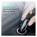 Baseus Circular autós szivargyújtó gyorstöltő, 2xUSB, 30W, fekete