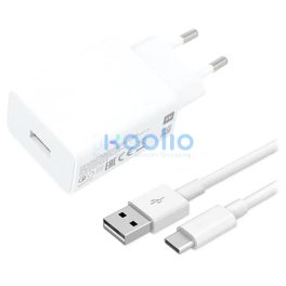   Xiaomi MDY-11-EP hálózati töltő adapter USB-A+ USB-C adatkábel, 22,5W, fehér, ECO csomagolásban