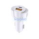 Phoner PH-CC58 autós szivargyújtó gyorstöltő, USB-C + USB, PD, 30W, fehér