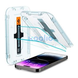   Spigen Glas.tR SLIM EZ Fit Apple iPhone 14 Pro Max tempered kijelzővédő fólia felhelyező kerettel (2db)