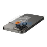 Spigen Glas.tR EZ Fit Optik Pro Apple iPhone 14 Pro / 14 Pro Max / 15 Pro / 15 Pro Max / 16 Pro / 16 Pro Max / 17 Pro / 17 Pro Max, Tempered kameralencse-védő fólia felhelyező kerettel, fekete (2db)
