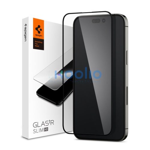 Spigen Glas.tR SLIM HD Apple iPhone 14 Pro Max Tempered kijelzővédő fólia, fekete