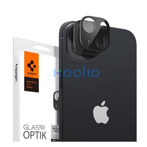 Spigen Glas.tR Optik Apple iPhone 14 Pro / 14 Pro Max / 15 Pro / 15 Pro Max / 16 Pro / 16 Pro Max, Tempered kameravédő fólia, fekete (2db)