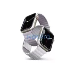 Uniq Revix mágneses szilikon szíj Apple Watch 42/44/45/49mm, lila/fehér