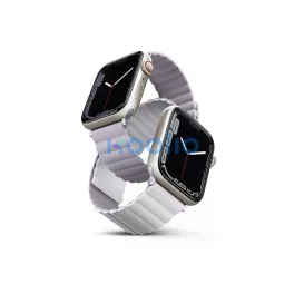   Uniq Revix mágneses szilikon szíj Apple Watch 42/44/45/49mm, lila/fehér