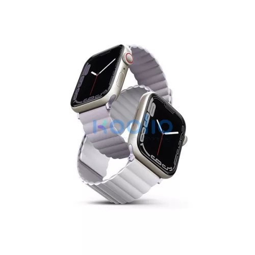 Uniq Revix mágneses szilikon szíj Apple Watch 42/44/45/49mm, lila/fehér