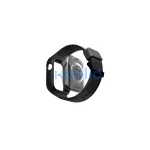 Uniq Monos Apple Watch 44/45mm hibrid szíj + tok, fekete