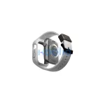 Uniq Monos Apple Watch 44/45mm hibrid szíj + tok, szürke
