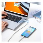 Baseus Dynamic USB / USB-C gyorstöltő töltő- és adatkábel, 100W, 1m, fehér