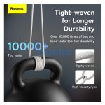 Baseus Dynamic USB / USB-C gyorstöltő töltő- és adatkábel, 100W, 1m, fehér