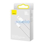 Baseus Dynamic USB / USB-C gyorstöltő töltő- és adatkábel, 100W, 1m, fehér