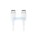 Samsung EP-DA705BW USB-C / USB-C töltő- és adatkábel, 1m, 3A, fehér