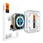 Spigen Glas.tR EZ Fit Apple Watch Ultra 3 / 2 / 1 49mm tempered kijelzővédő fólia felhelyező kerettel (2db)