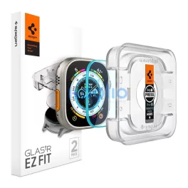   Spigen Glas.tR EZ Fit Apple Watch Ultra 3 / 2 / 1 49mm tempered kijelzővédő fólia felhelyező kerettel (2db)