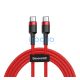 Baseus Cafule USB-C / USB-C töltő- és adatkábel, 60W, 1m, piros