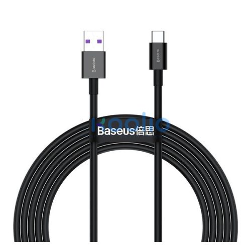 Baseus Superior USB / USB-C töltő- és adatkábel, 66W, 2m, fekete