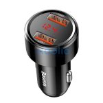 Baseus Magic autós szivargyújtó töltő 2xUSB-A QC 3.0 45W, fekete, CCMLC20A-01