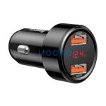 Baseus Magic autós szivargyújtó töltő 2xUSB-A QC 3.0 45W, fekete, CCMLC20A-01