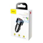 Baseus Magic autós szivargyújtó töltő 2xUSB-A QC 3.0 45W, fekete, CCMLC20A-01