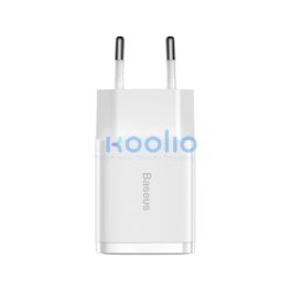 Baseus hálózati gyorstöltő 2xUSB, 10.5W, fehér