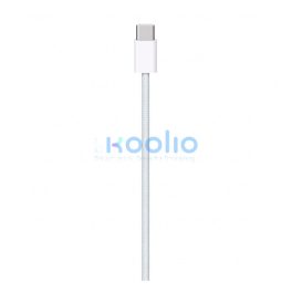   Apple USB-C / USB-C szőtt töltő- és adatkábel, 1m, fehér, MQKJ3ZM/A Retail dobozos