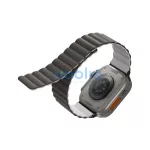 Uniq Revix mágneses szilikon szíj Apple Watch 42/44/45/49mm, szürke/fehér