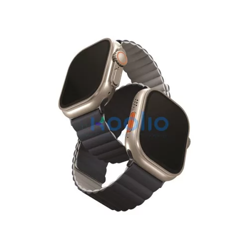 Uniq Revix mágneses szilikon szíj Apple Watch 42/44/45/49mm, kék/szürke