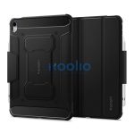 Spigen Rugged Armor Pro Apple iPad 10.9" (2022) / iPad 11" (2025) oldalra nyíló tok, fekete