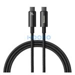 Baseus Tungsten Gold USB-C / USB-C töltő- és adatkábel, 240W, 1m, fekete